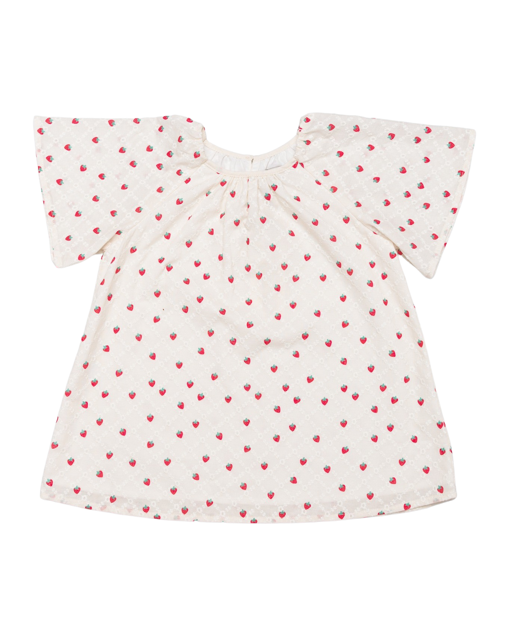 Penny Dress- Strawberry Broidery