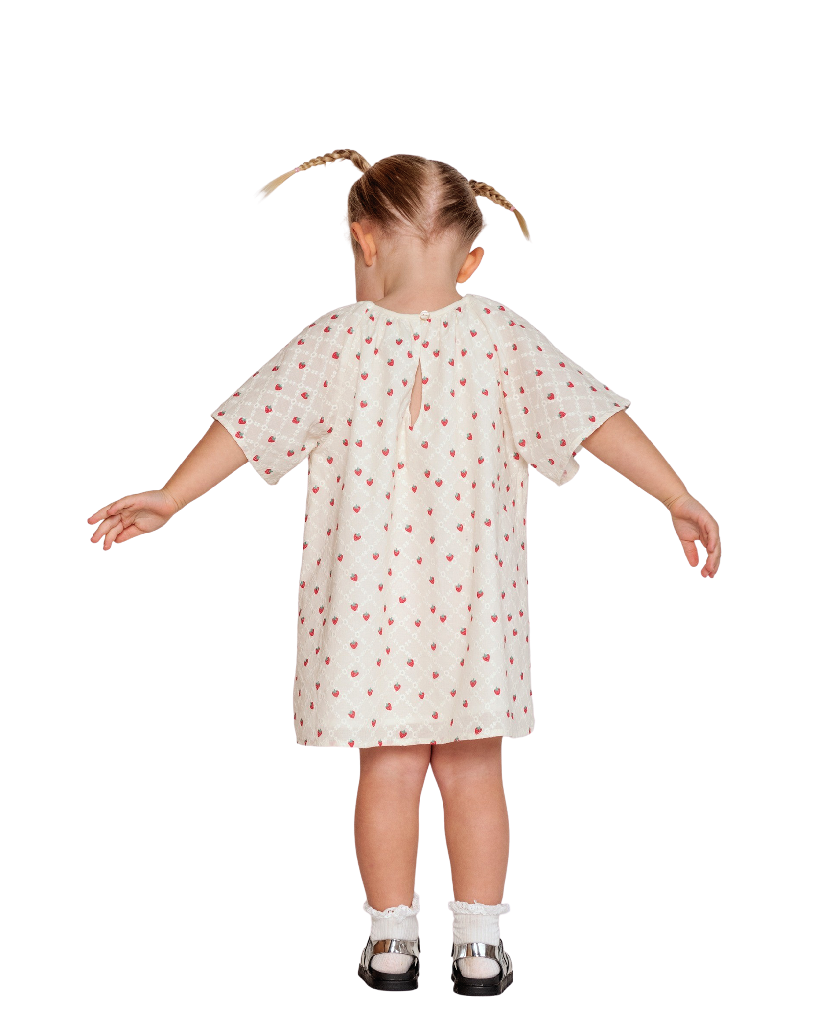 Penny Dress- Strawberry Broidery